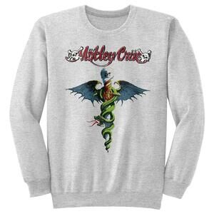 Motley Crue Dr Feelgood Gray Heather Adult Crewneck Sweatshirt